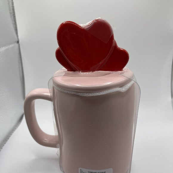 NWT RAE DUNN PINK CANDY HEARTS TOPPER MUG - Picture 2 of 3